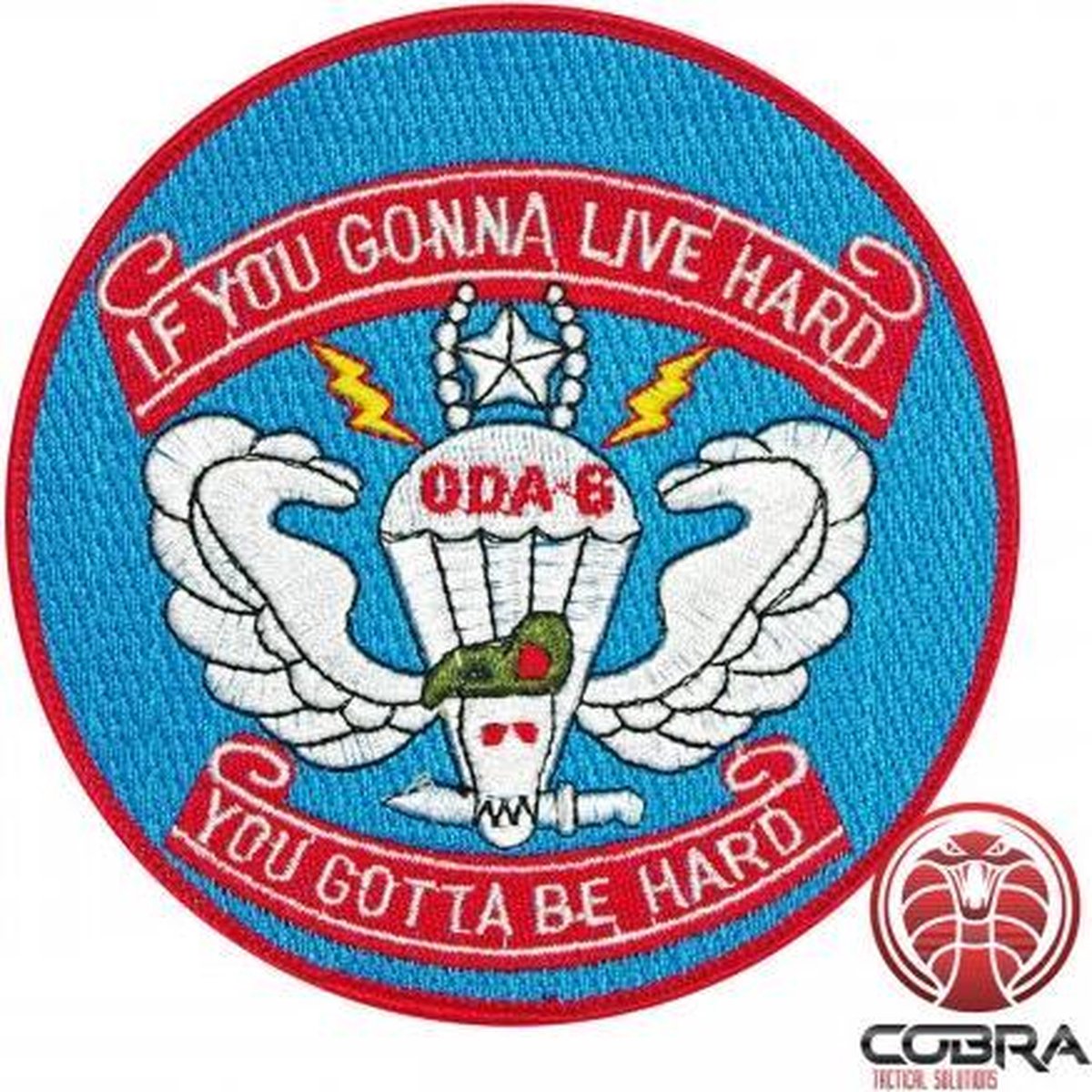 ODA-6 Vietnam 7th Special Forces Group War If You Gonna Live Hard geborduurde patch | Opnaai  | Military Airsoft